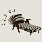 Solid Wood Lounge Chair Sleeper Sofa Bed-1