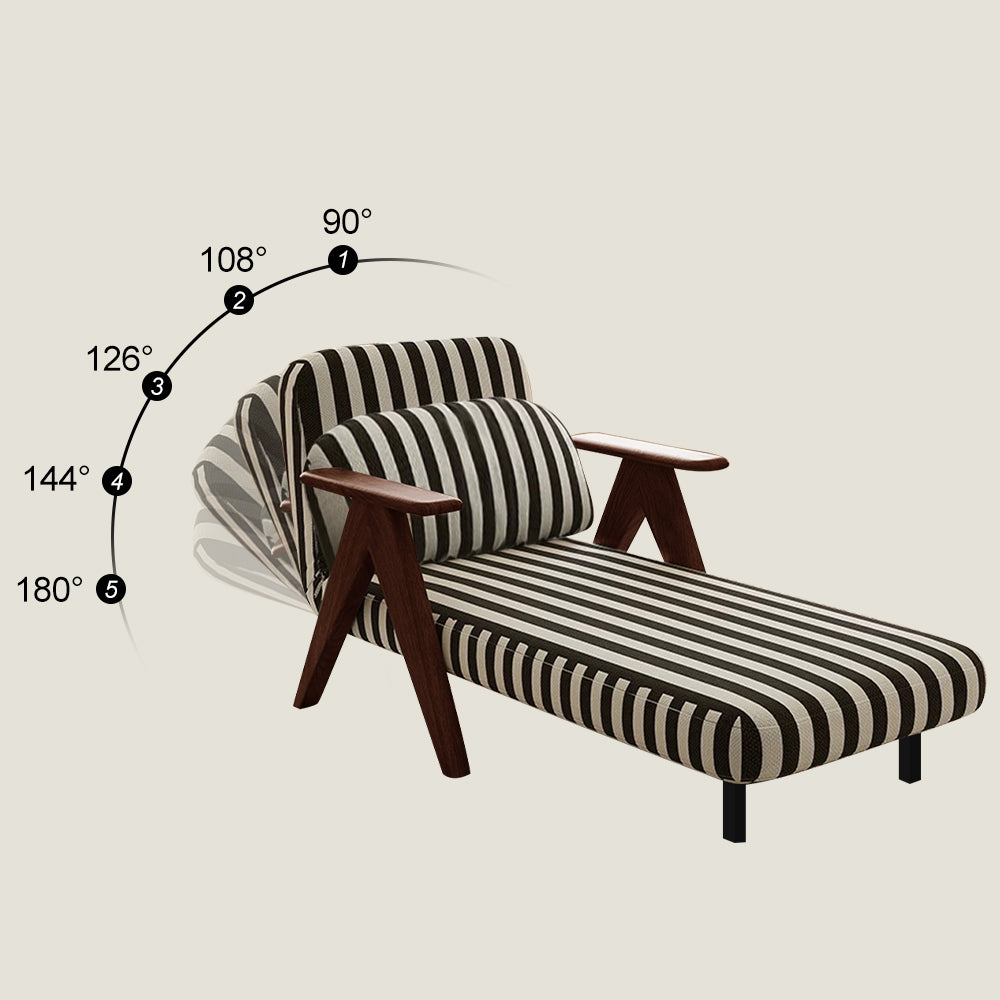 Solid Wood Lounge Chair Sleeper Sofa Bed-1