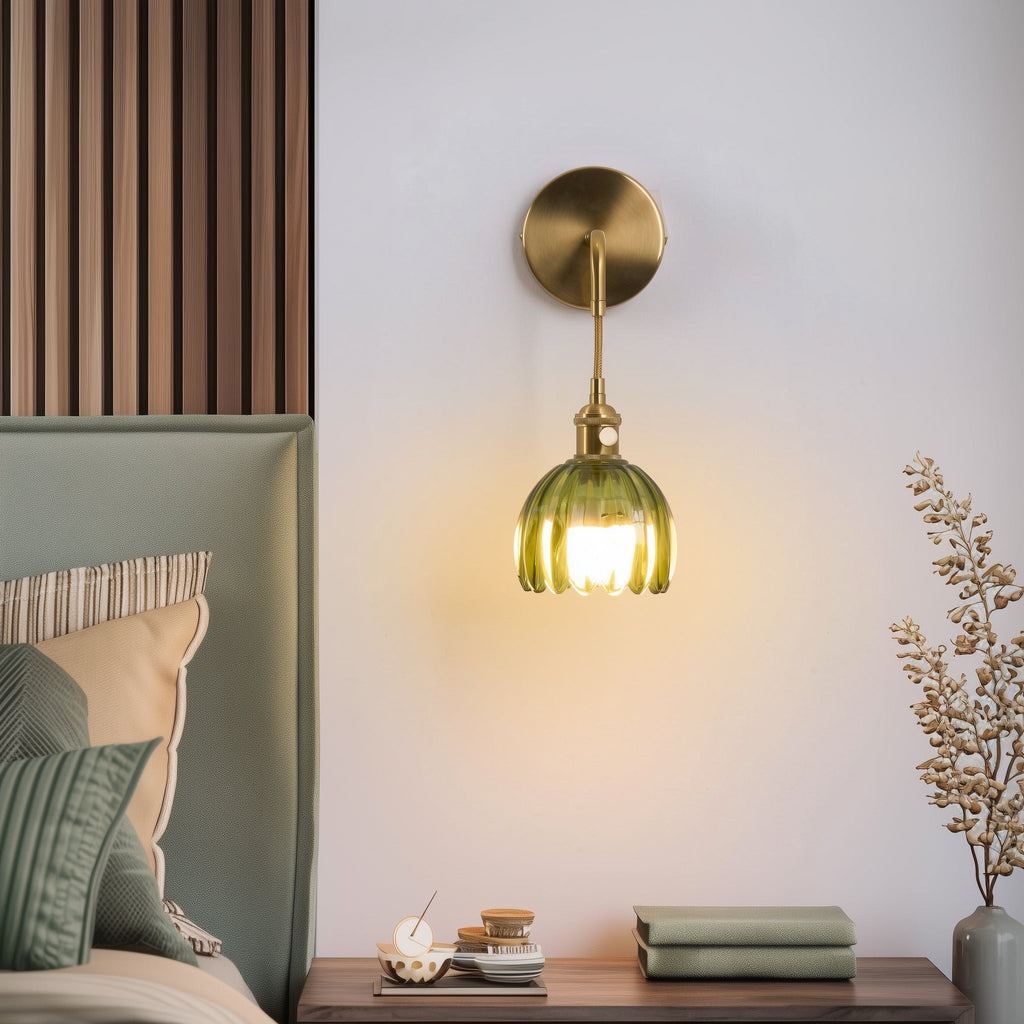 2-Pack Vintage Cordless Glass Wall Lamp with  Rechargeable Light Bulbs-1