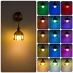 2-Pack Vintage Cordless Glass Wall Lamp with  Rechargeable Light Bulbs-3