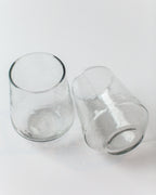 Handblown Hammered Glass Stemless Tumblers | Set of 2