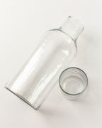 Handblown Glass Carafe with a Unique Hammered Texture
