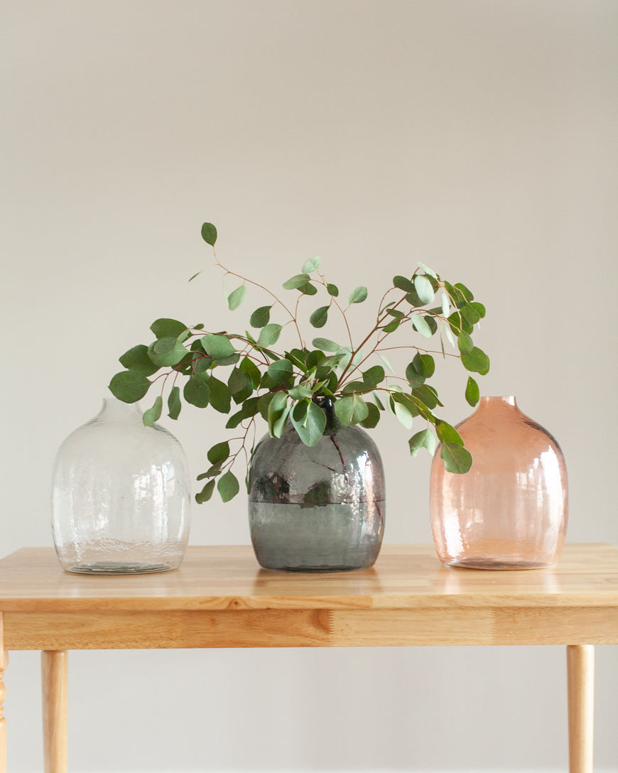 Handblown Hammered Glass Hebron Vase