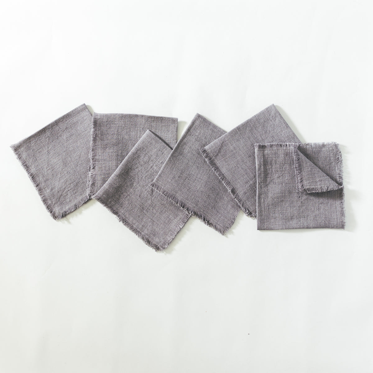 Hand-Woven Stone Washed Linen Cocktail Napkin