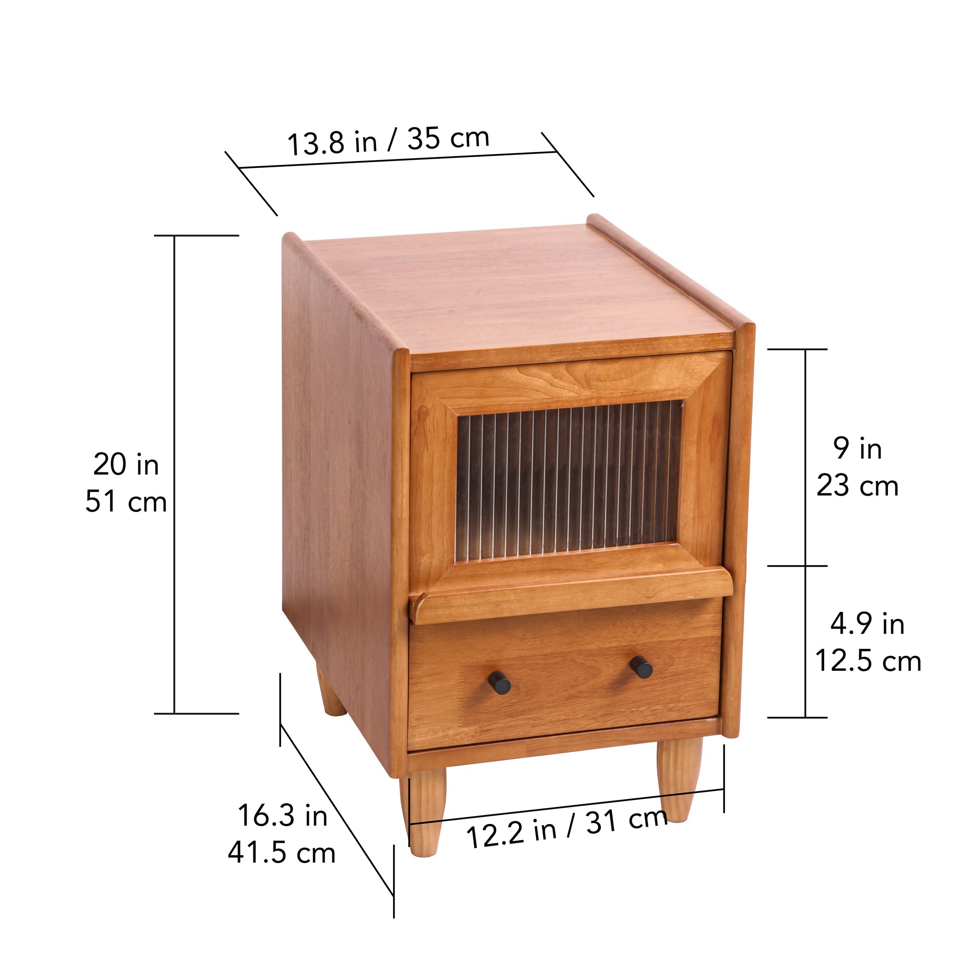 Vintage Nightstand Bedroom Minimalist Storage Cabinet-4