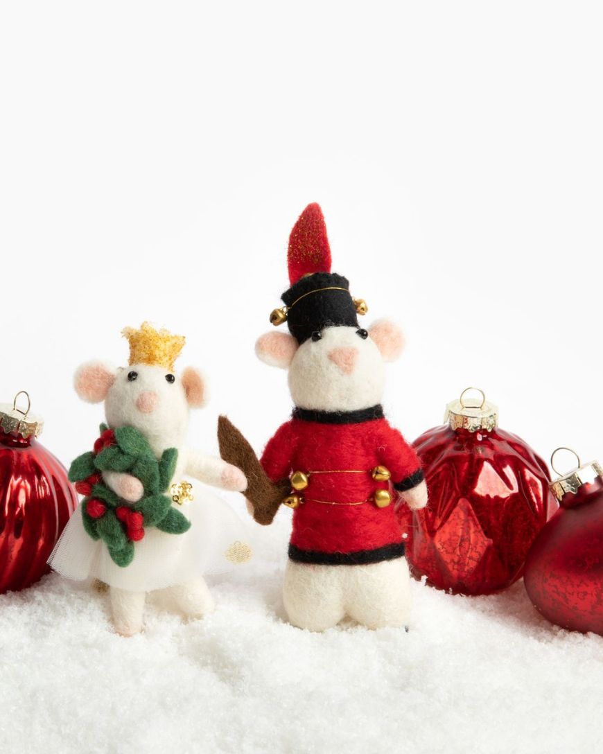Soldier Mouse Felt Ornament
