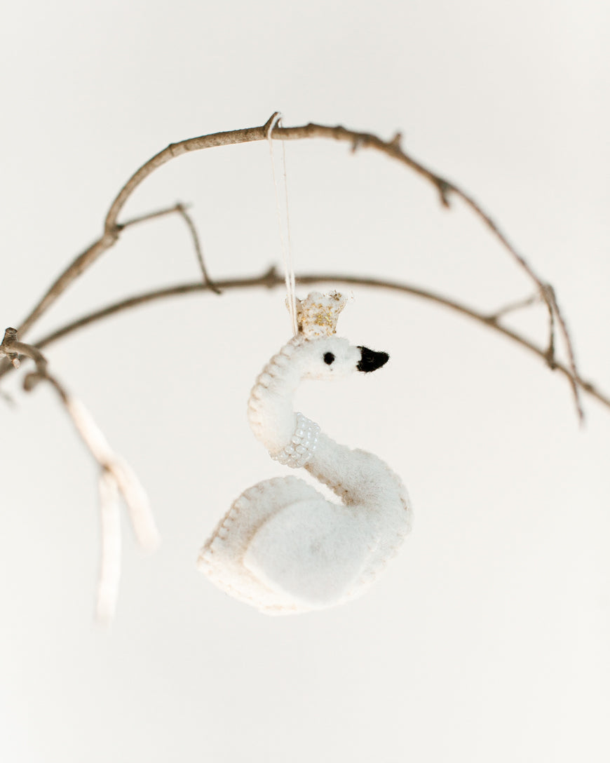 Swan Princess Felt Ornament