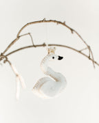 Swan Princess Felt Ornament