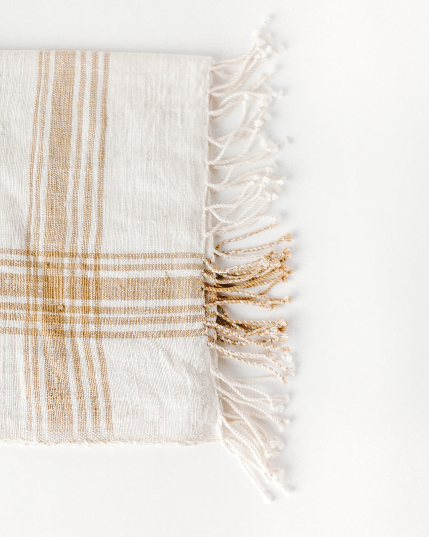 Hand-Woven Cabin Hatch Cotton Throw Blanket