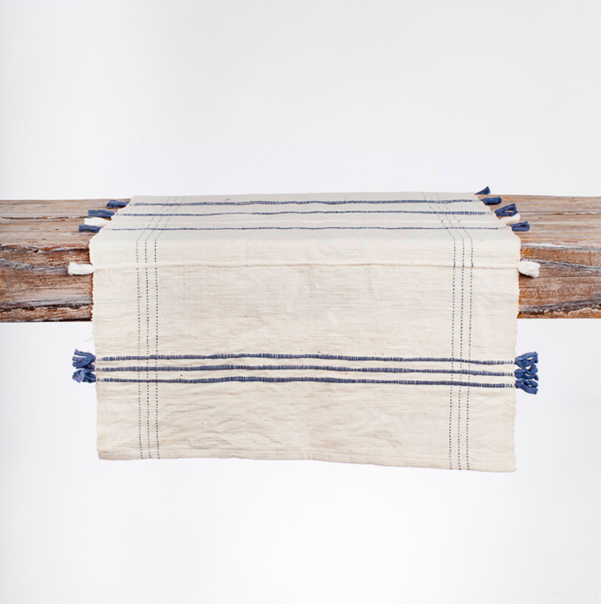 Hand-Woven Ribbons Cotton Table Runner