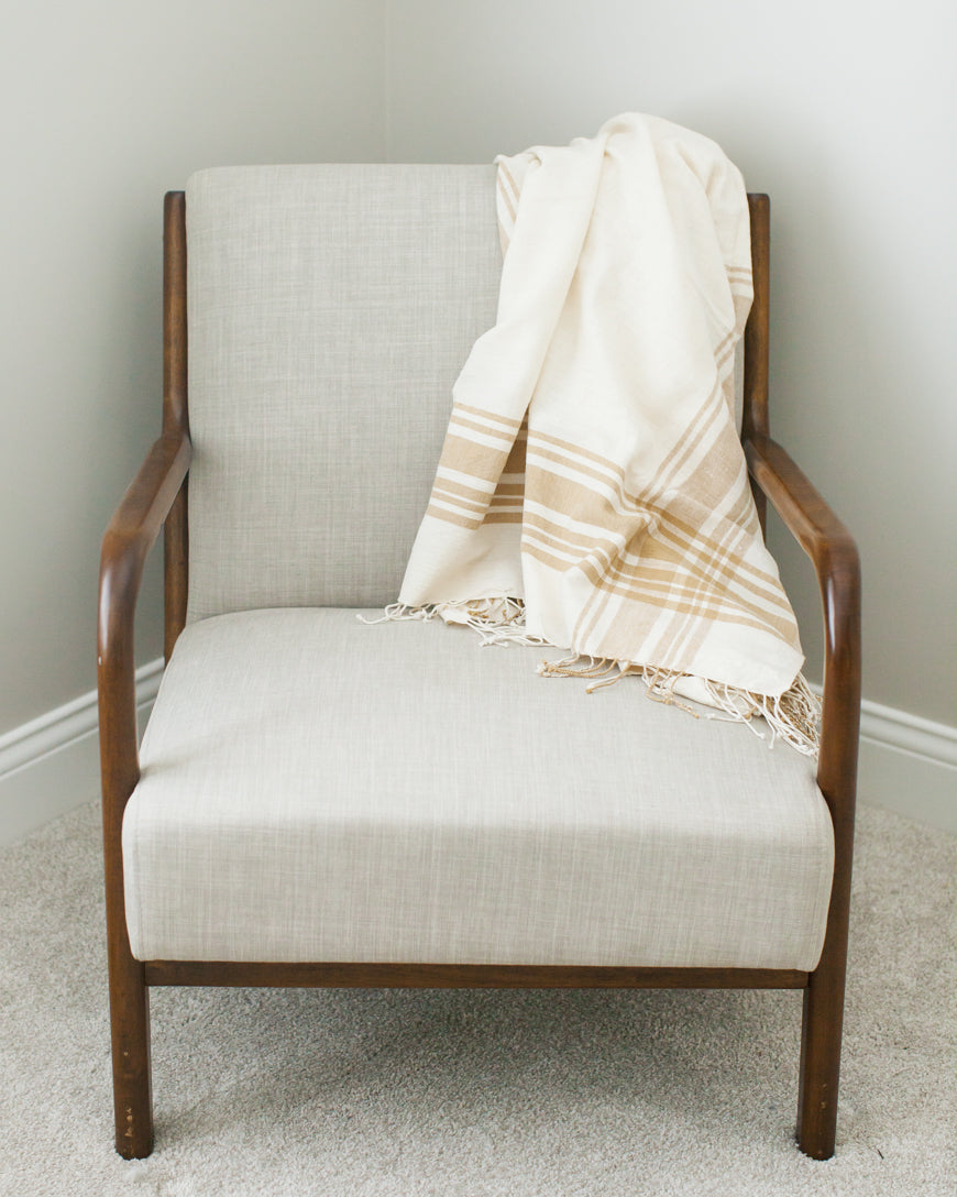 Hand-Woven Cabin Hatch Cotton Throw Blanket