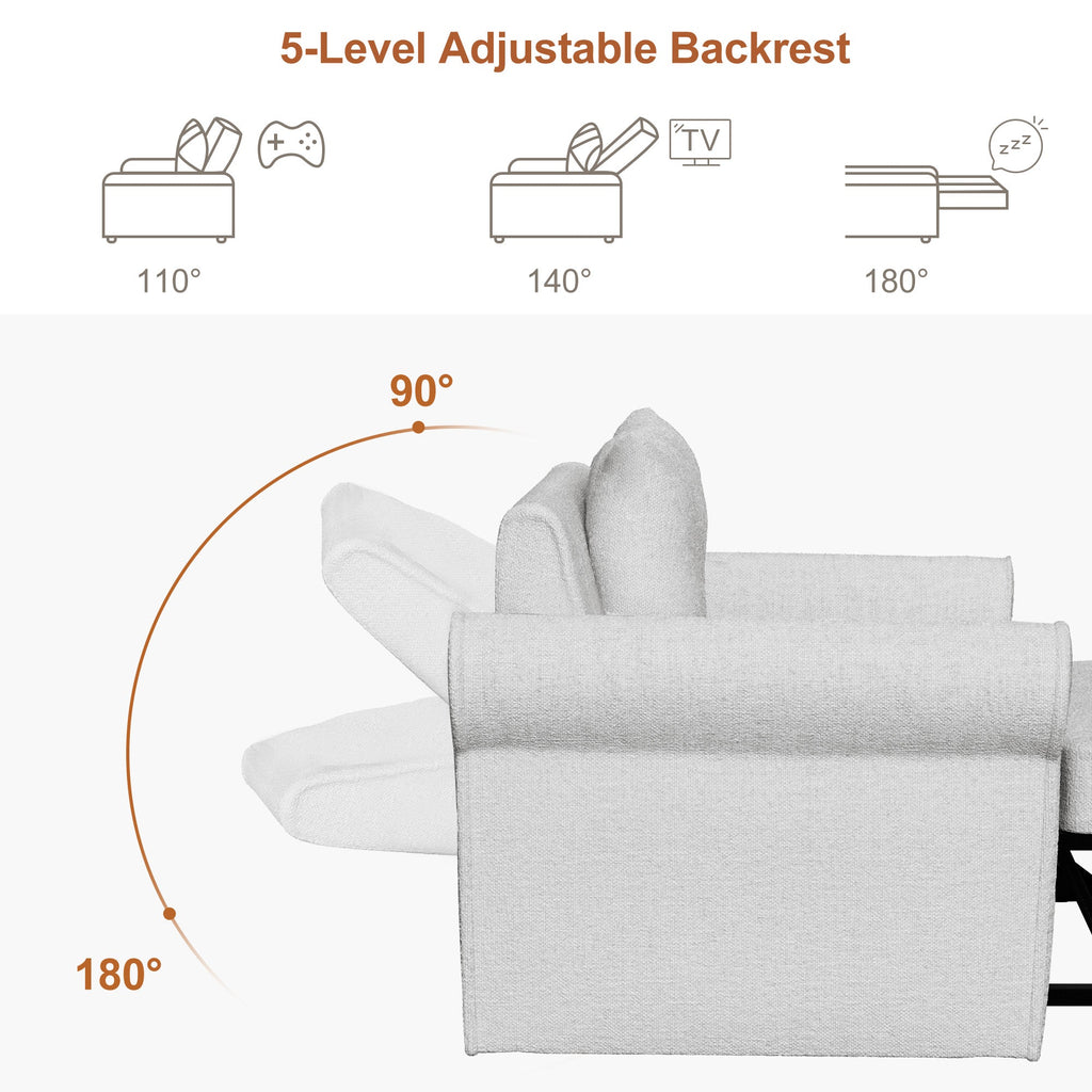 3-in-1 Adjustable Pull-Out Sleeper Chair Sofa
