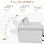 3-in-1 Adjustable Pull-Out Sleeper Chair Sofa