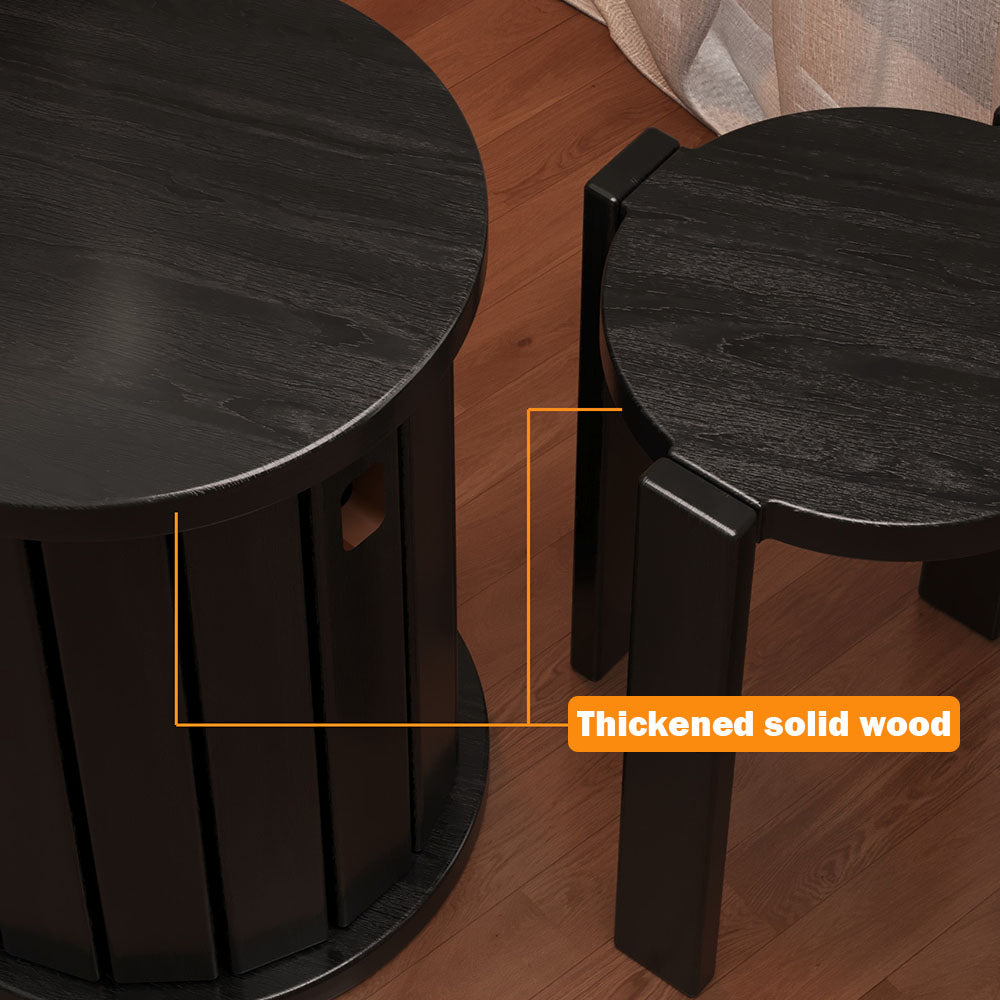 Multi-Functional 4-in-1 Solid Wood Stool Table
