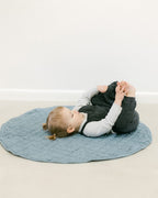 Hand-woven Stone Washed Linen Quilted Play Mat