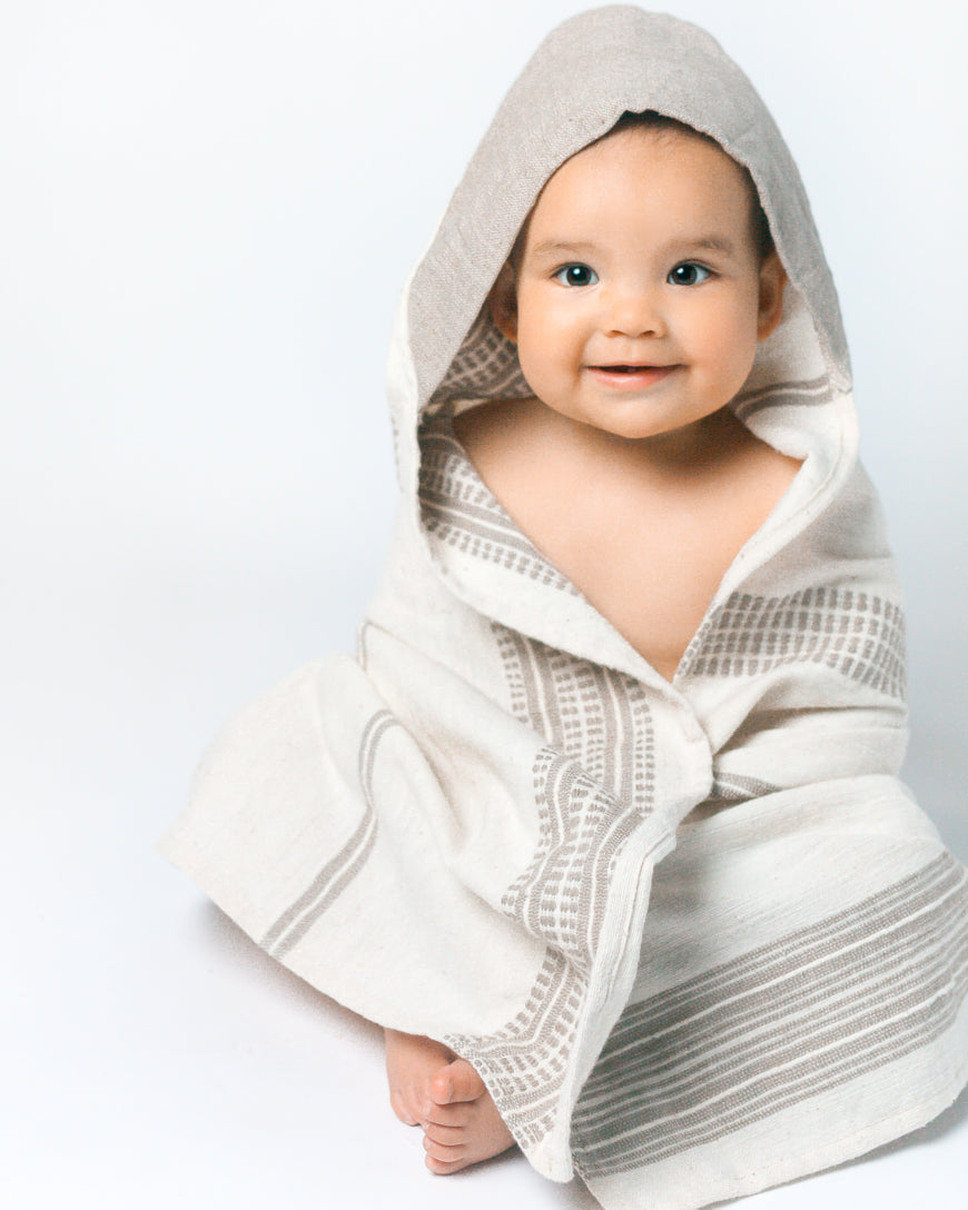Handwoven Aden Hooded Cotton Baby Towel
