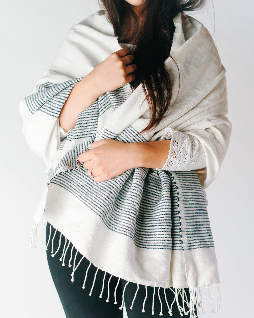 Riviera Cotton Hand-Woven Throw Blanket