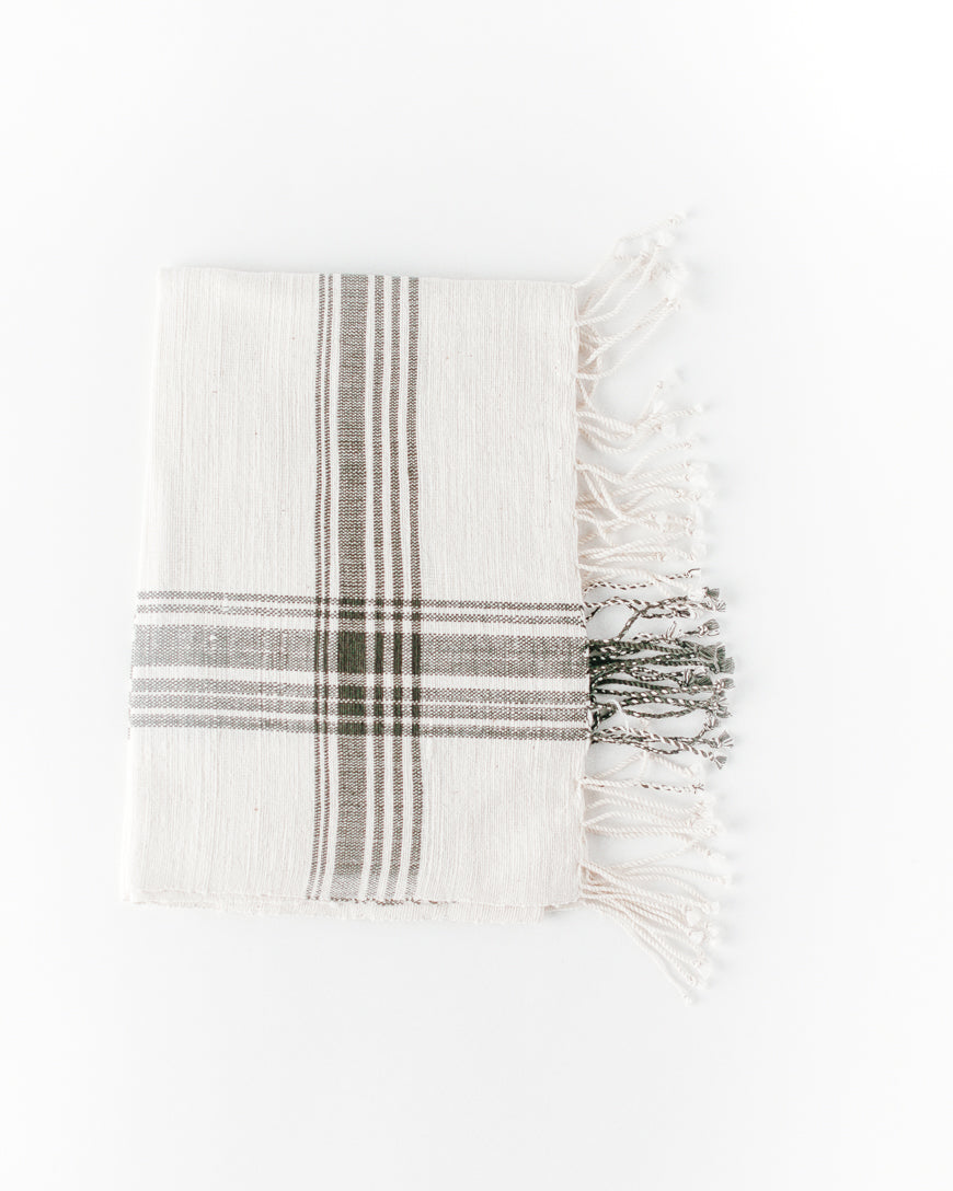 Hand-Woven Cabin Hatch Cotton Hand Towel