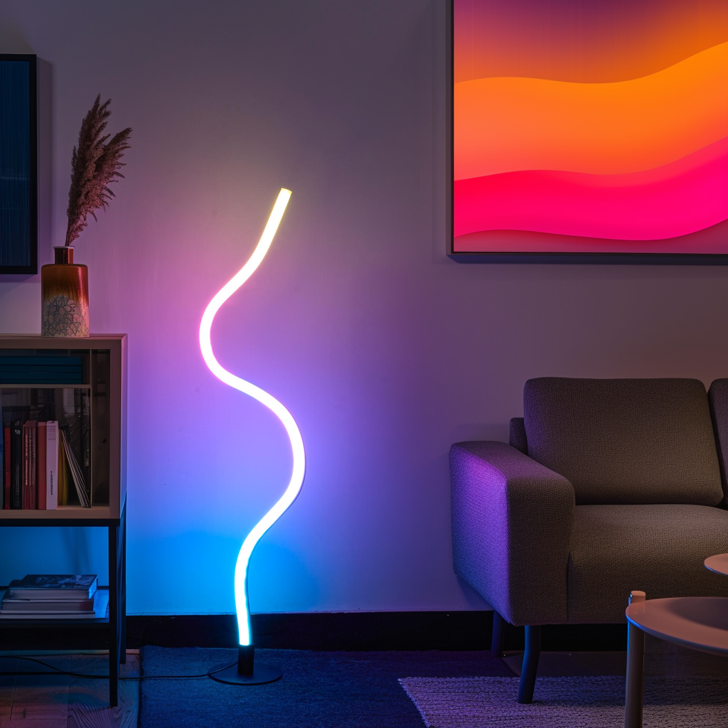 RGBW Bendable & Flexible Minimalist Floor Lamp-1
