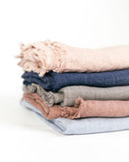 Handmade Stone Washed Signature Linen Throw Blanket