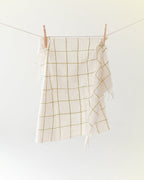 Hand-Woven Windowpane Plaid Hand Towel