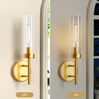2-Pack Gold Hardwired Wall Sconces – Modern Vanity Lighting