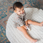Hand-woven Stone Washed Linen Quilted Play Mat