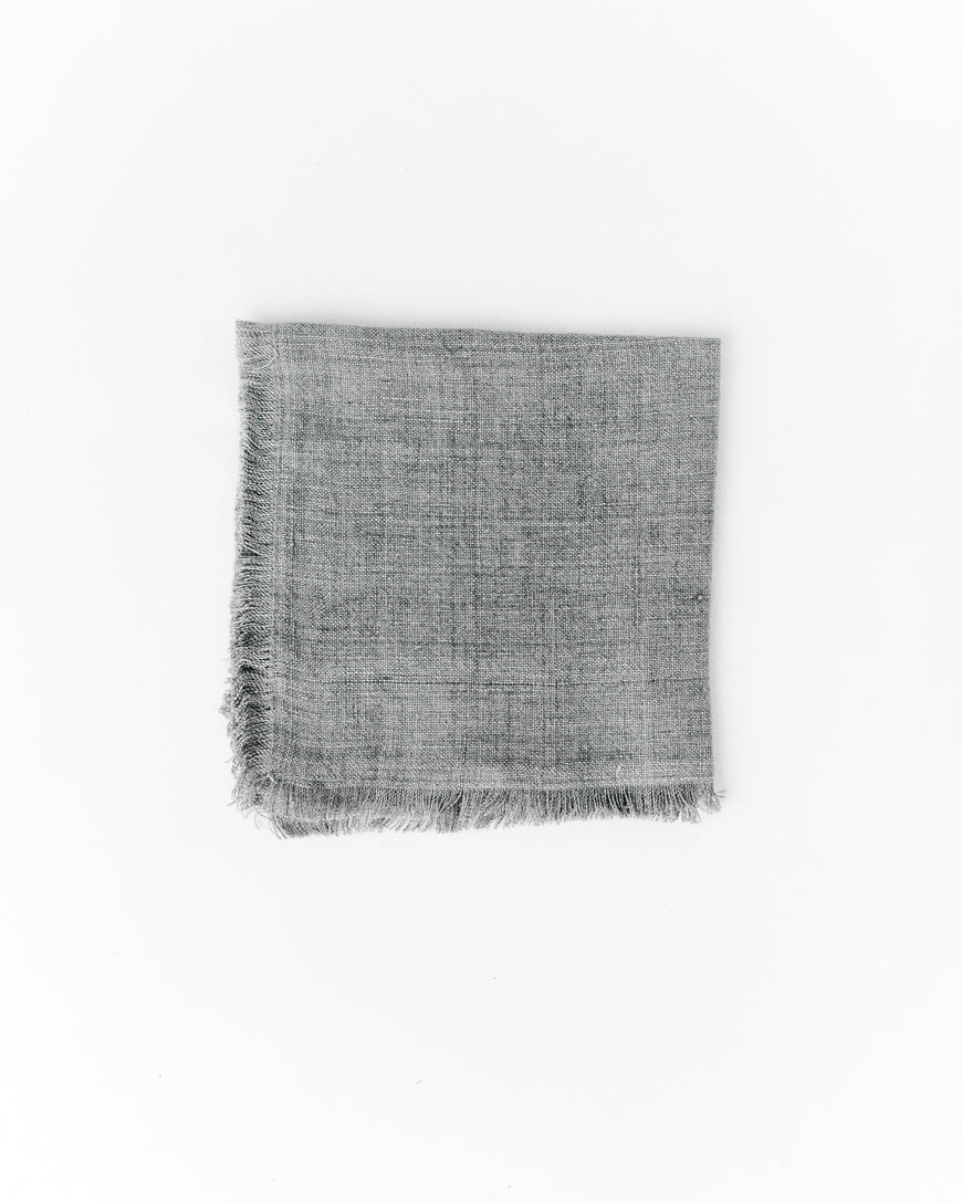 Hand-Woven Stone Washed Linen Cocktail Napkin