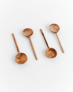 Hand-Carved Olive Wood Coffee Spoon Set