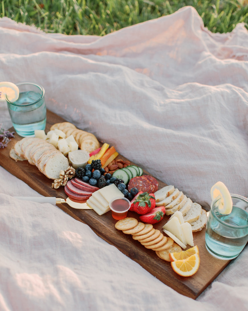 Hand-crafted 24" Acacia Wood Serving Board