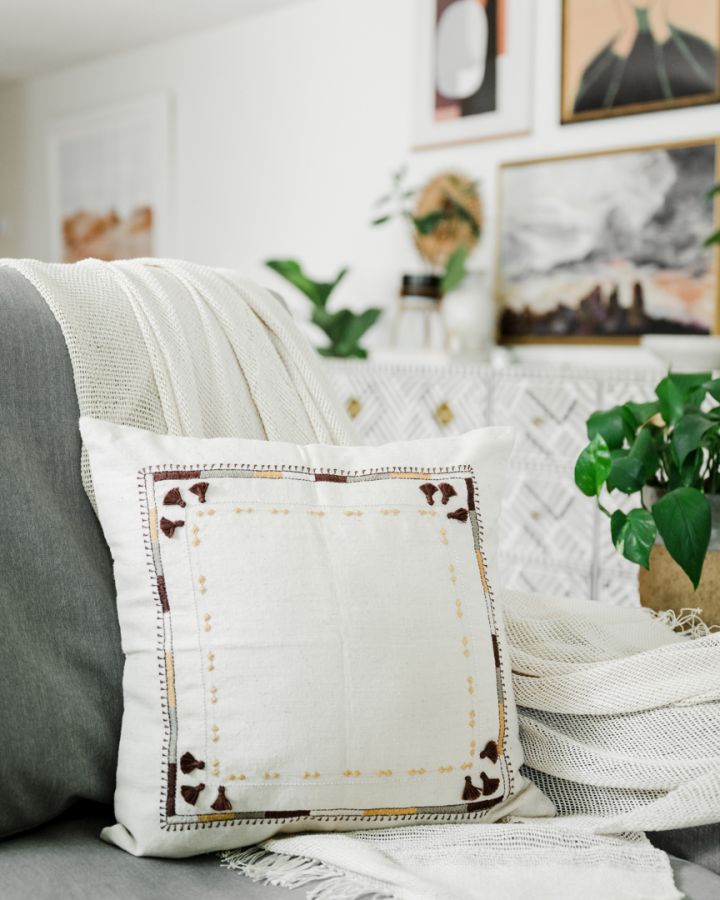Handmade 16" Lambadi Throw Pillow