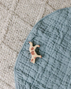 Hand-woven Stone Washed Linen Quilted Play Mat