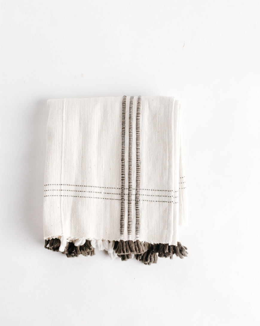 Hand-Woven Ribbons Cotton Table Runner