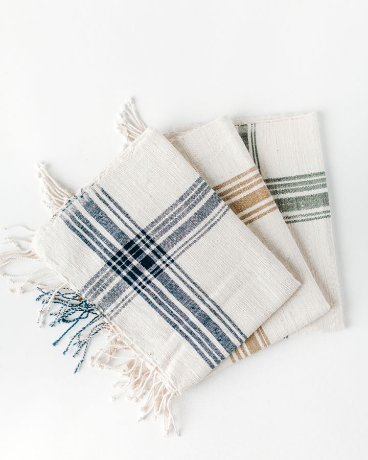 Hand-Woven Cabin Hatch Cotton Hand Towel