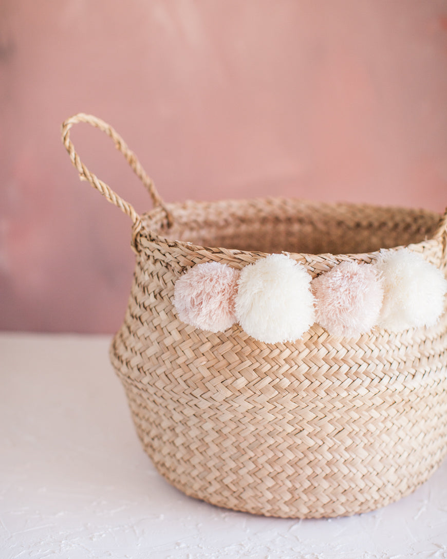Hand-Woven Sweet Pea Belly Baskets